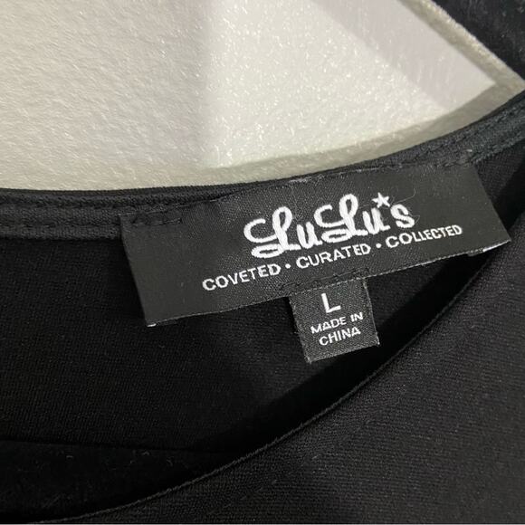 Lulu's Cumulonimbus Scalloped Skater Dress Large - Picture 3 of 9